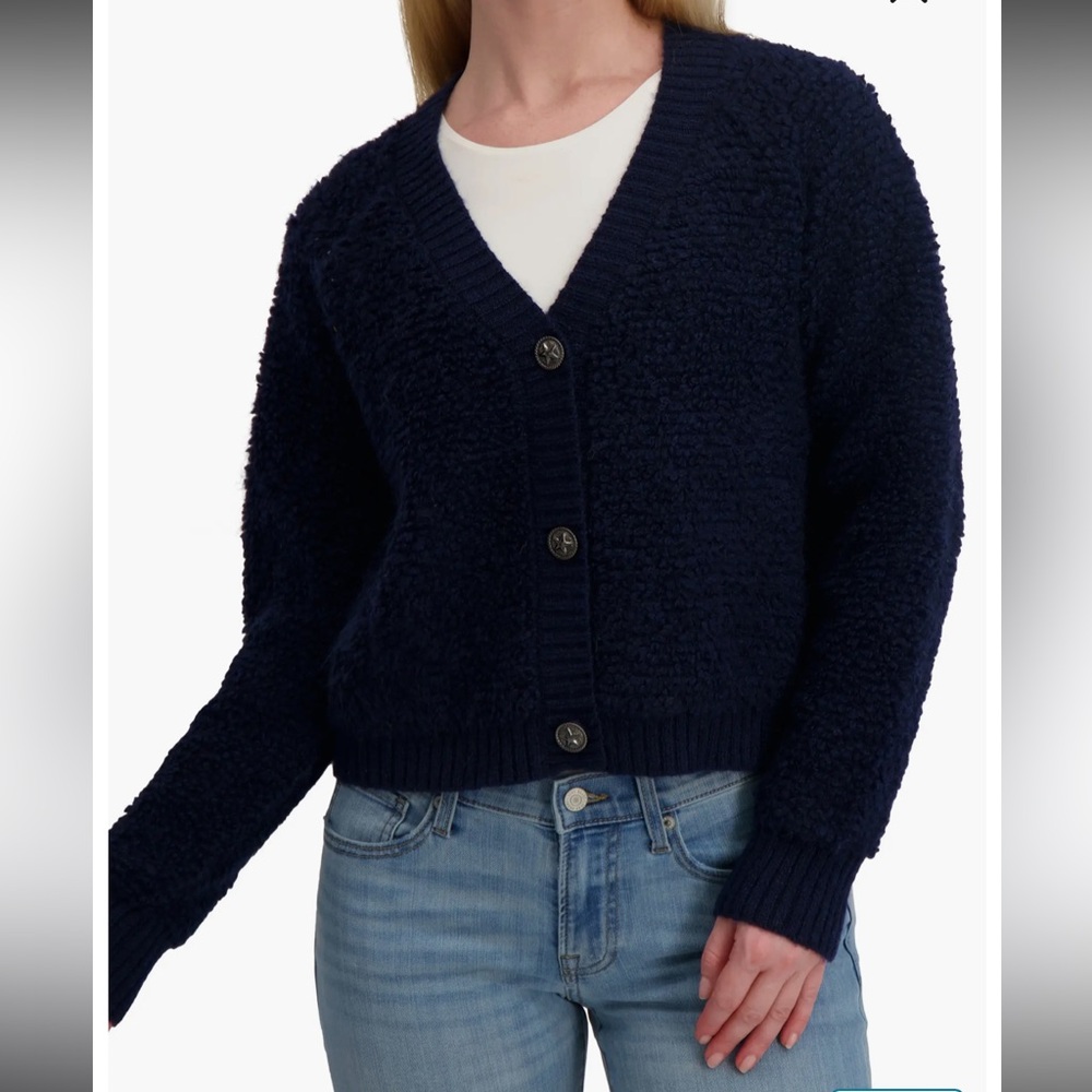 🩵NWT Lucky Brand Raglan Sleeve Bouclé Cardigan